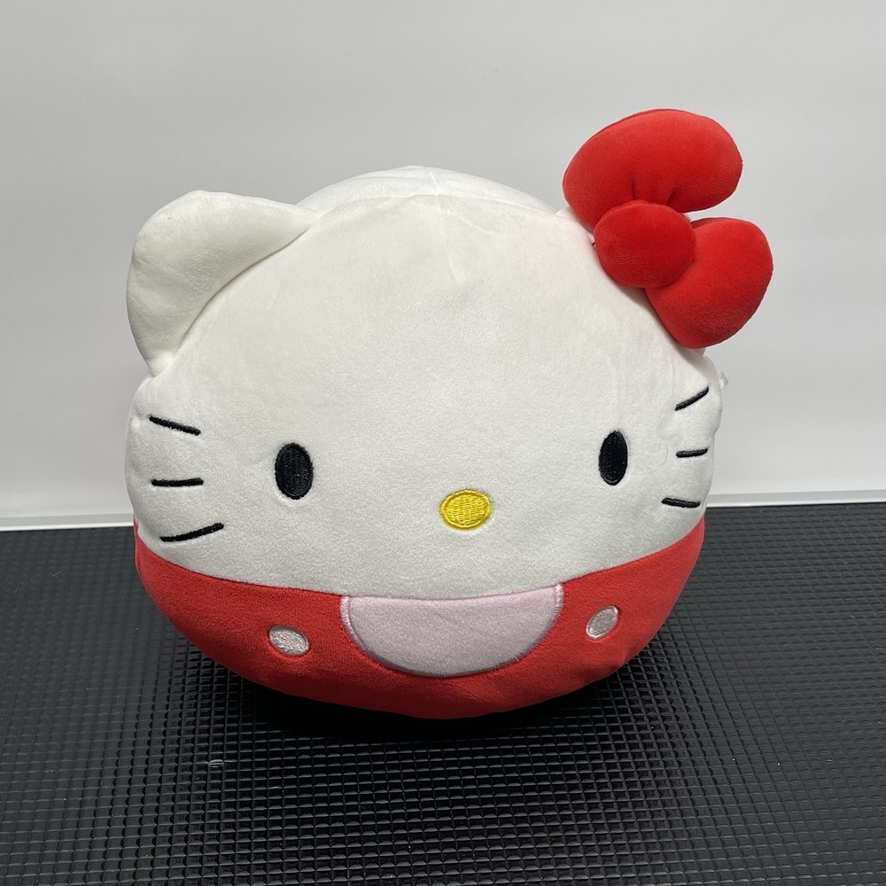 Sanrio Hello Kitty Squishmallows Cuddling Plush 2024 Red Outfit Large Bow 8 Inch
